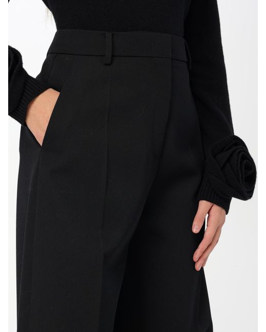 Valentino Black High-Waisted Wool Trousers