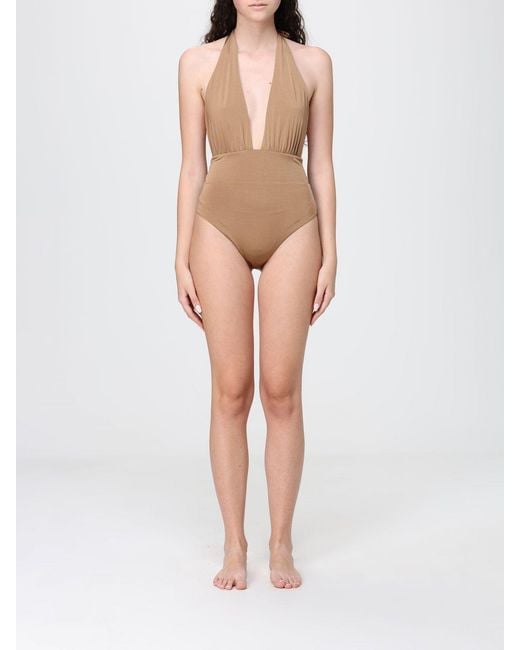 Max Mara Natural Swimsuit Camel