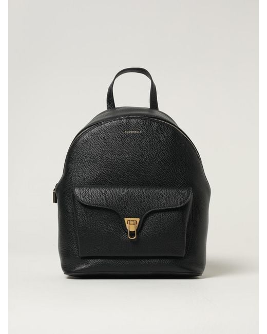 Coccinelle Black Beat Generation Grained Leather Backpack