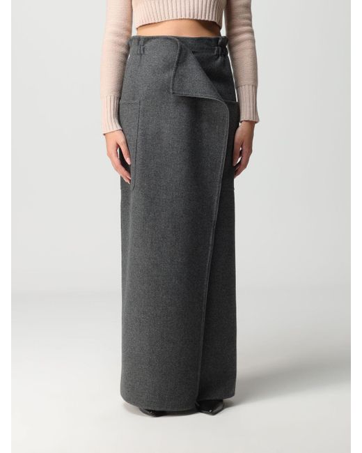 Max Mara Black Skirt In Cashmere And Silk