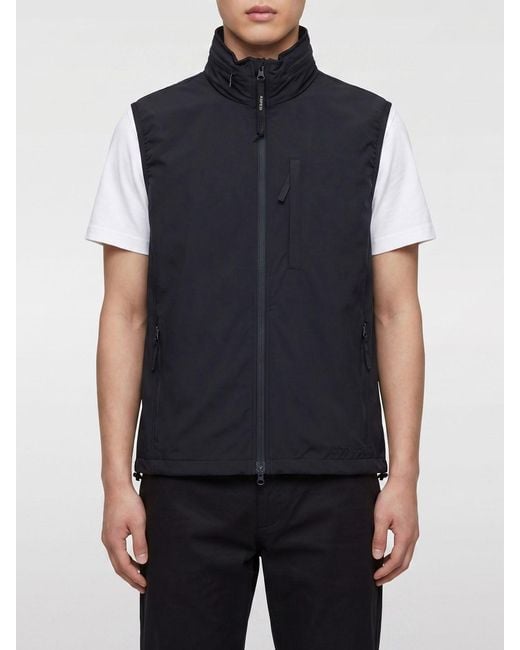 Aspesi Blue Stretch Technical Fabric Vest for men