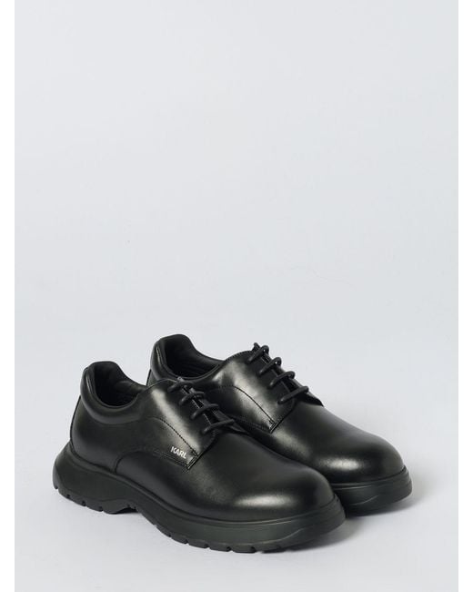 Karl Lagerfeld Black Brogue Shoes for men