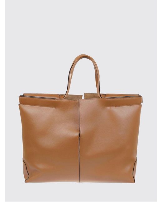 Tod's Brown Di Bag Folio Leather Bag