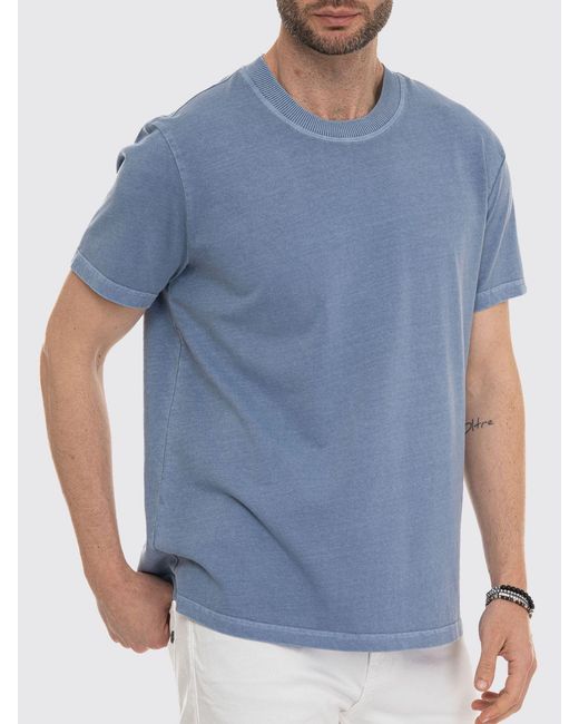 Fay Blue Basic Cotton T-Shirt for men