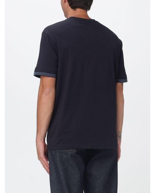 ARMANI EXCHANGE Blue Cotton Crew Neck T-Shirt for men