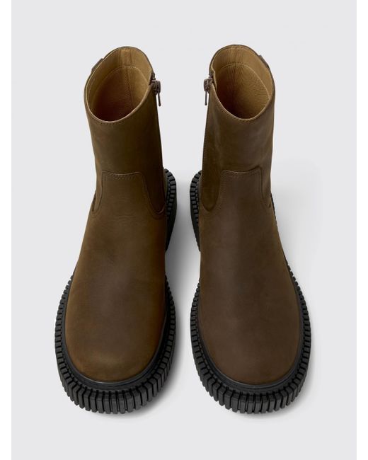 Camper Brown Pix Berlin Nubuck Ankle Boots for men