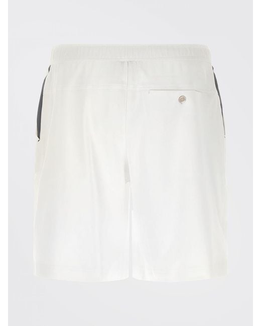 Brunello Cucinelli White Cotton Shorts for men