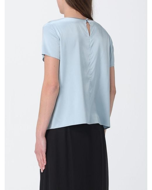 Emporio Armani Blue Silk Blouse