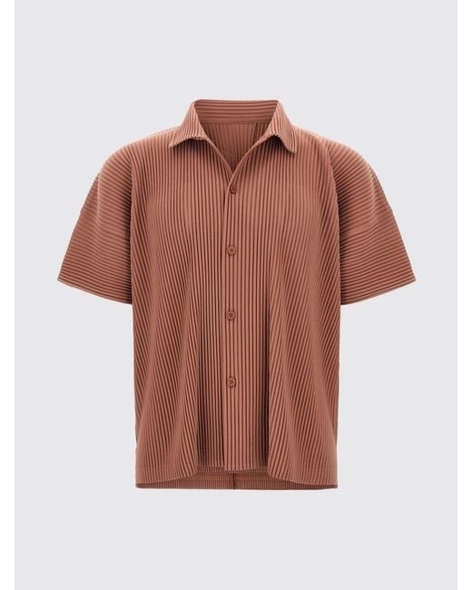 Homme Plissé Issey Miyake Brown Polo Shirt for men