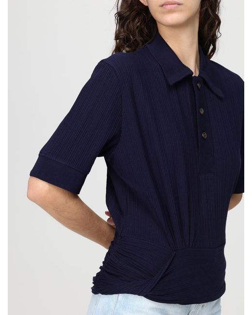 Victoria Beckham Blue Organic Cotton Polo Shirt