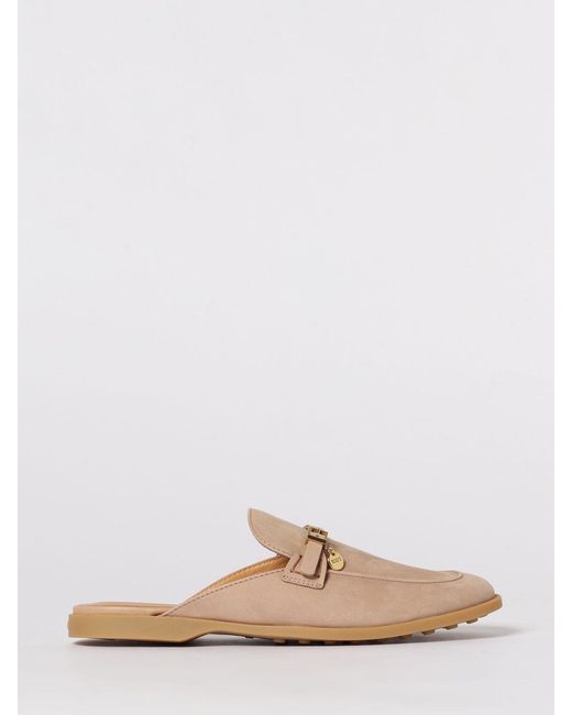 Tod's Pink Suede Slippers