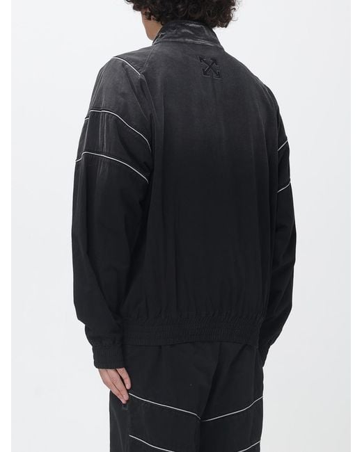 Off-White c/o Virgil Abloh Blue Offline Faded Effect Track Top for men