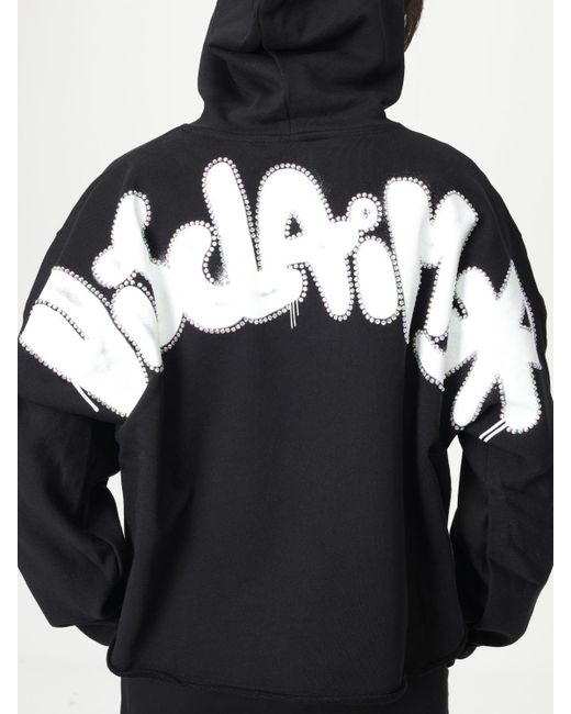 Felpa Con Cappuccio E Maxi Logo di DISCLAIMER in Black