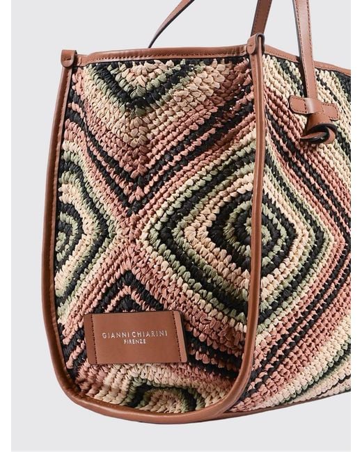 Gianni Chiarini Natural Marcella Crochet Raffia Bag