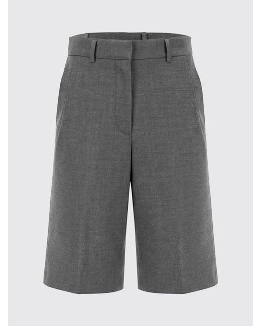 MM6 by Maison Margiela Gray High-Waisted Knee-Length Tailored Shorts