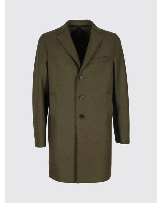 Harris Wharf London Green Single-Breasted Short Coat for men