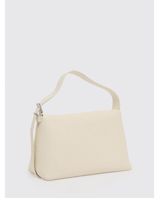 Orciani Natural Hammered Leather Nana Bag