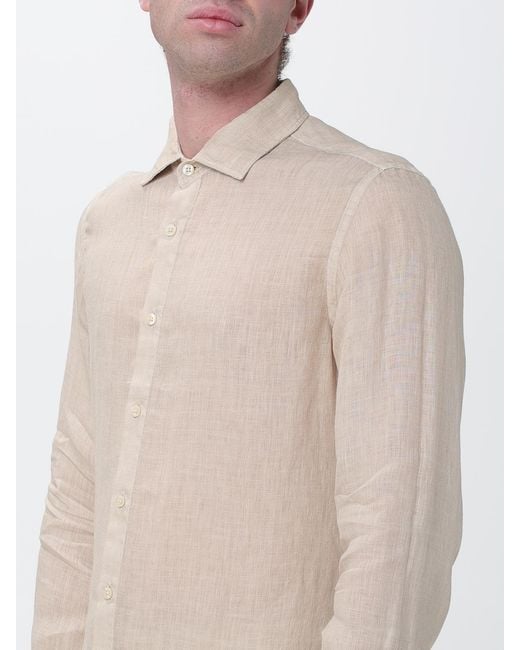 120% Lino Natural Linen Shirt for men