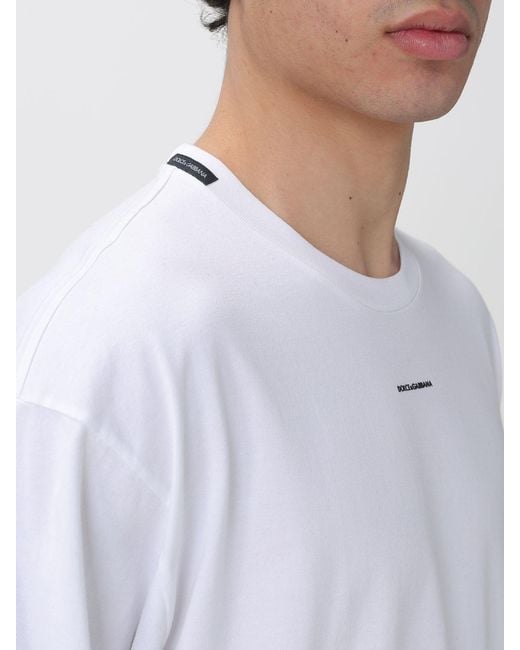 Dolce & Gabbana White Dolce &Amp Gabbana Cotton T-Shirt for men