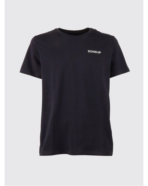 Dondup Black Cotton Crew-Neck T-Shirt for men