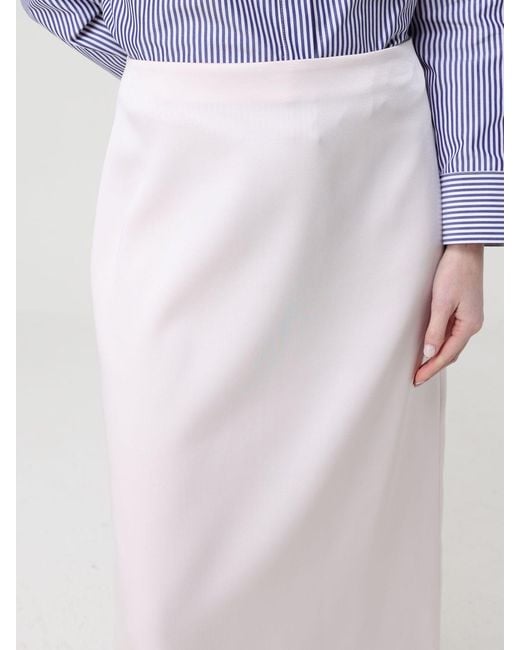 Twinset White Viscose Skirt