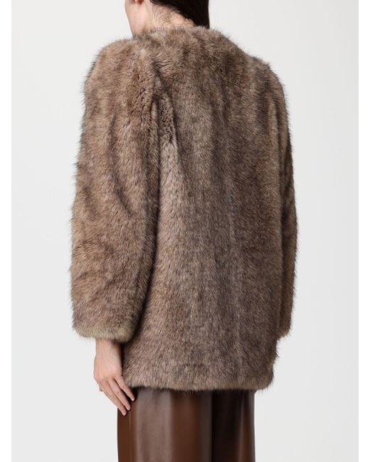 Stand Studio Brown Fur Coat
