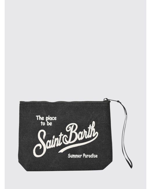 Mc2 Saint Barth Black Cotton Blend Aline Pouch for men