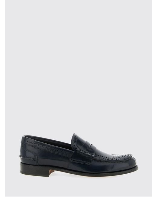 Church's White Robin Brushed Leather Brogue Loafers