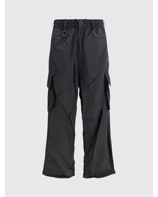 Y-3 Black Nylon Wired 3 Stripes Cargo Pants for men