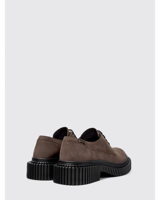 Camper Brown Pix Berlin Nubuck Derby Shoes for men