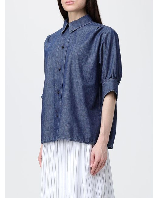Jil Sander Blue Casual Cotton Shirt