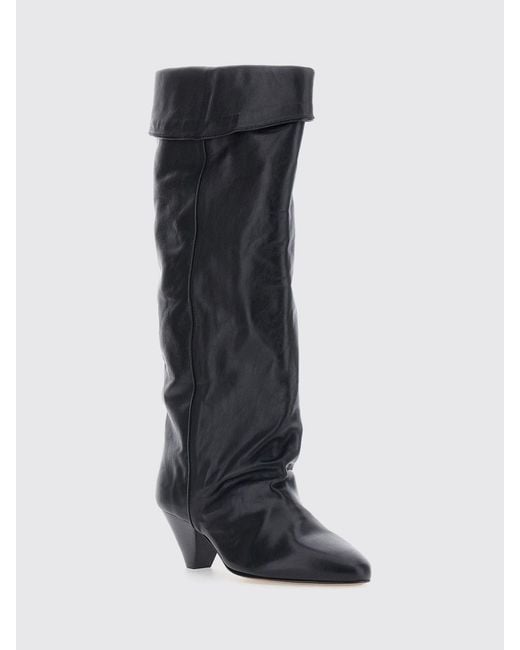 Isabel Marant Black Flat Ankle Boots