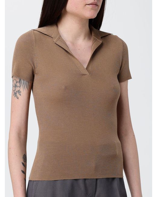 Max Mara Multicolor Basic Wool Knit Polo