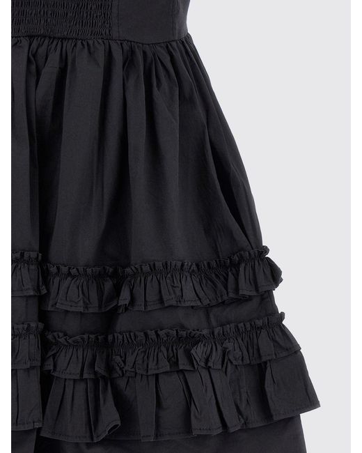 Ganni Black Cotton Skater Dress