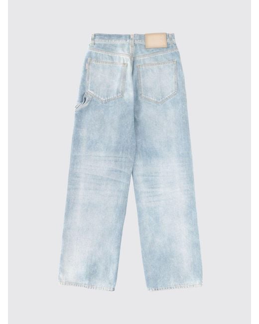 Haikure Blue Cotton Straight Jeans