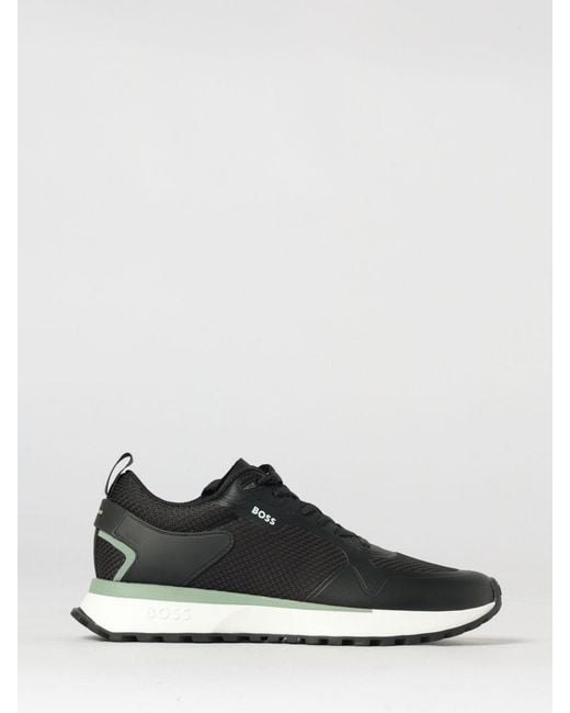 Boss White Mesh And Rubber Sneakers for men