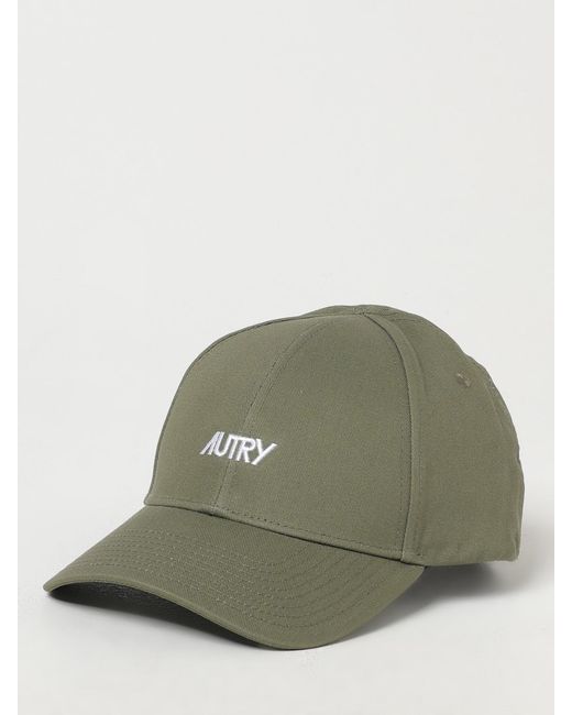 Autry Green Cotton Hat With Embroidered Logo for men