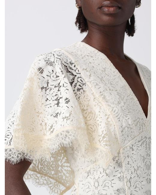 twinset lace dress Twinset Giglio Lace And Silk Maxi Dress