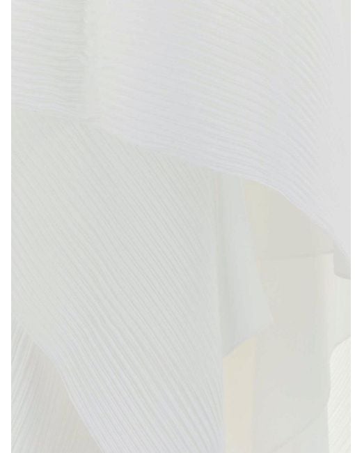 J.W. Anderson White High-Waisted Asymmetrical Knit Midi Skirt