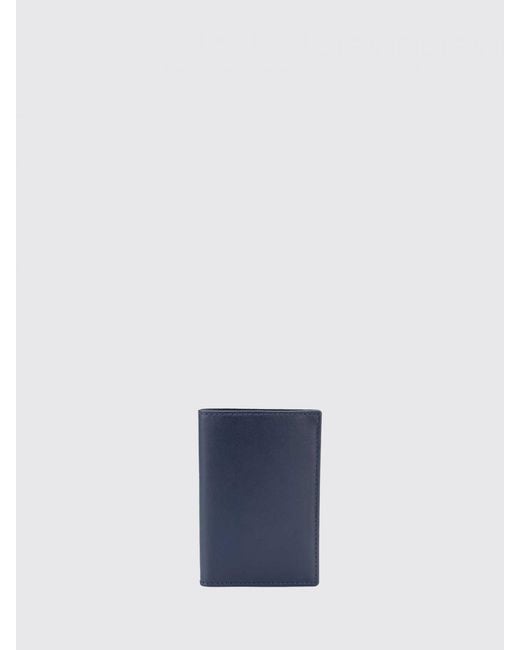 Comme des Garçons Blue Calf Leather Card Holder