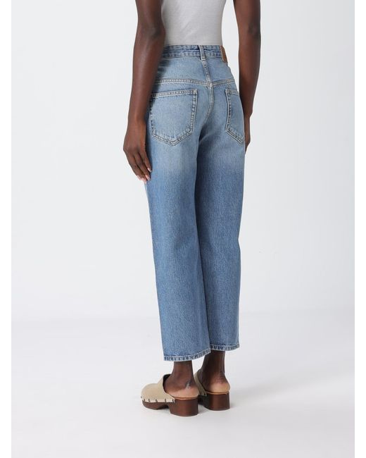 Isabel Marant Blue Denim Cropped Jeans