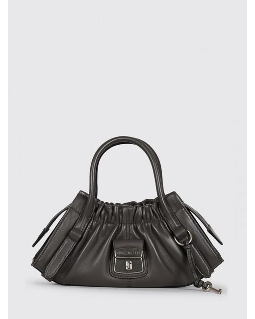 Marc Jacobs Black The Cristina Leather Handbag With Padlock And Removable Strap