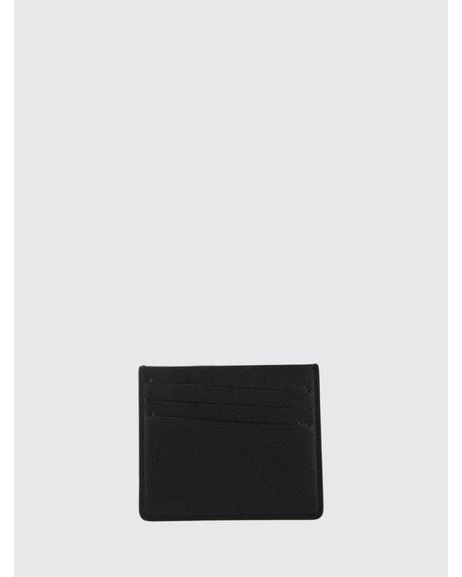 Maison Margiela White Four Stitches Leather Credit Card Holder for men