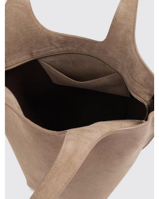 The Attico Natural La Scoop Suede Bag