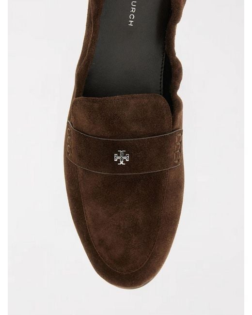 Tory Burch White Suede Loafers