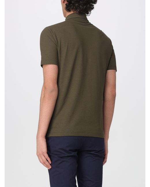 Zanone Green Cotton Polo Shirt for men