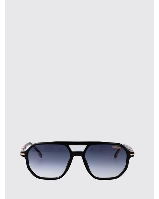 Carrera White Tortoiseshell Acetate Aviator Sunglasses With Double Bridge for men