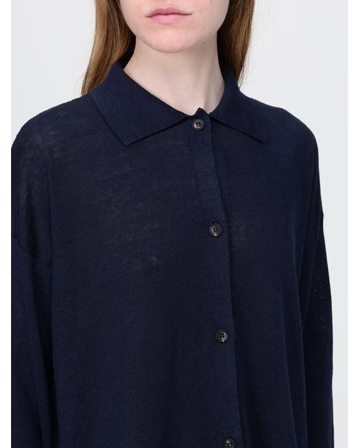 Polo De Punto De Lino Max Mara de color Blue