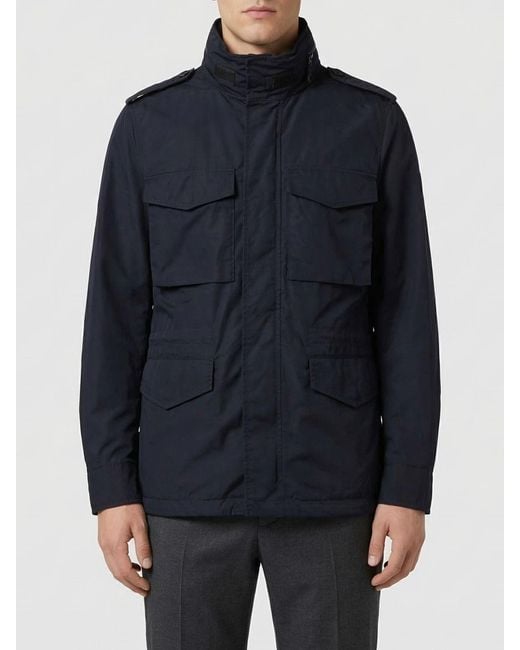 Aspesi Blue Cotton Blend Parka for men