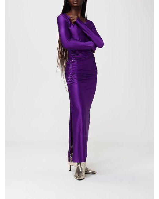 Rabanne Purple Stretch Jersey Top